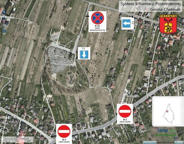 UWAGA KIEROWCY – zmiana organizacji ruchu w okolicy cmentarza w Chełmku. Chełmek