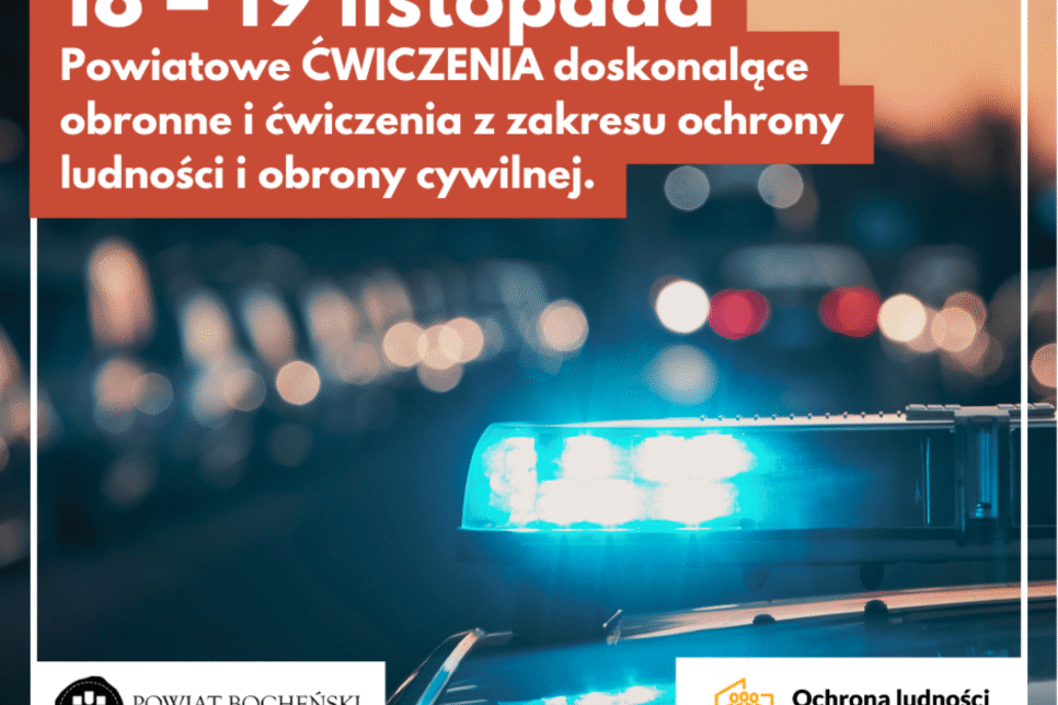 Zawyją syreny – powiatowe ćwiczenia obronne oraz z zakresu ochrony ludności. Bochnia
