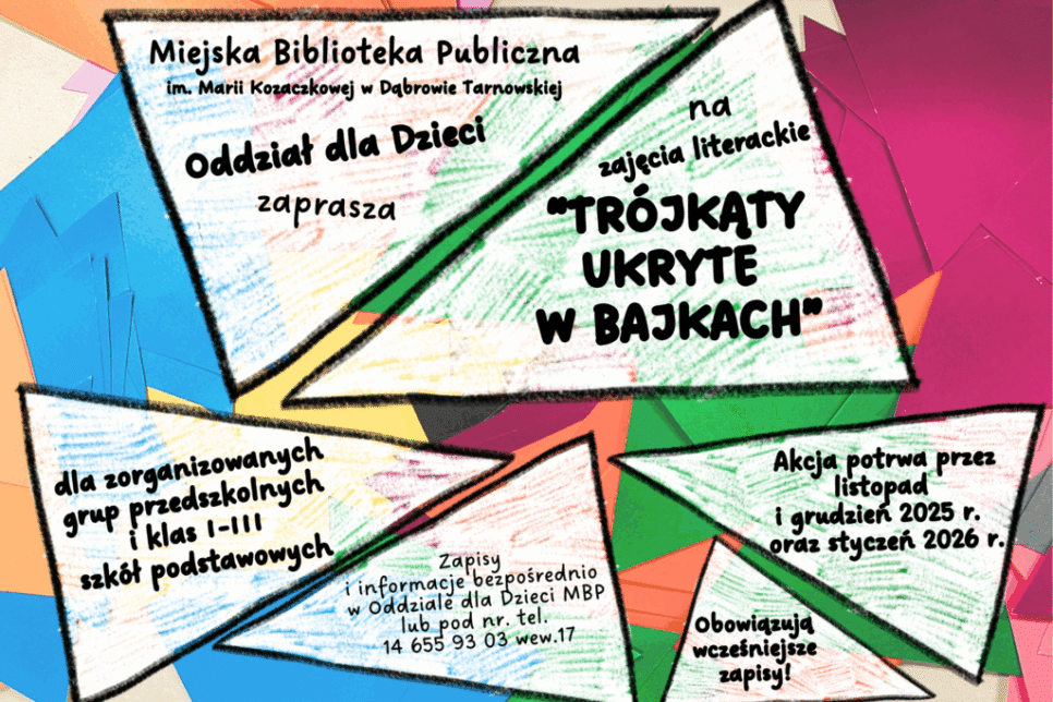 Akcja „Trójkąty ukryte w bajkach” w MBP. Gmina Dąbrowa Tarnowska