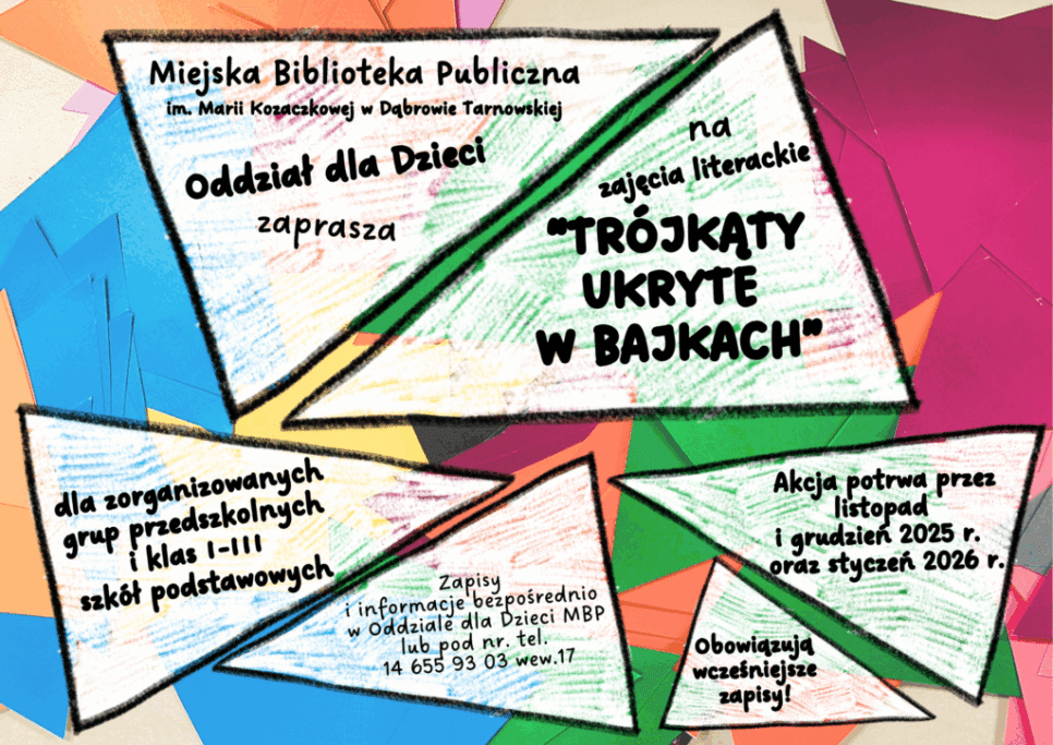 Akcja „Trójkąty ukryte w bajkach” w MBP. Gmina Dąbrowa Tarnowska