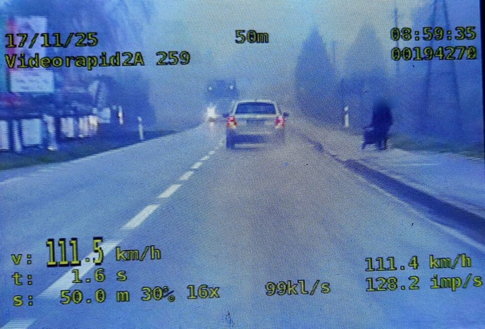 Przekroczył dozwoloną prędkość. Pośpiech kosztował go 3 tys. złotych, 24 pkt i utrata prawa jazdy. Wadowice