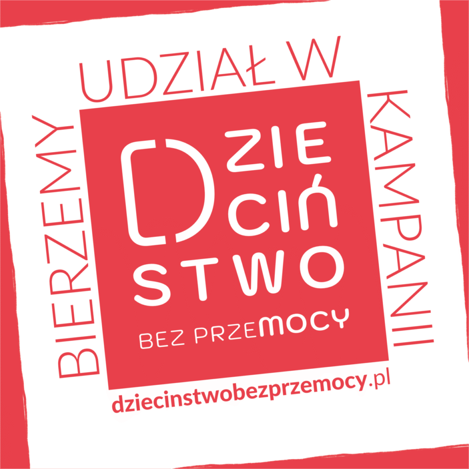 Finał akcji „Dzieciństwo bez przemocy” – Komenda Powiatowa Policji w Suchej Beskidzkiej podświetlona na czerwono. Sucha Beskidzka