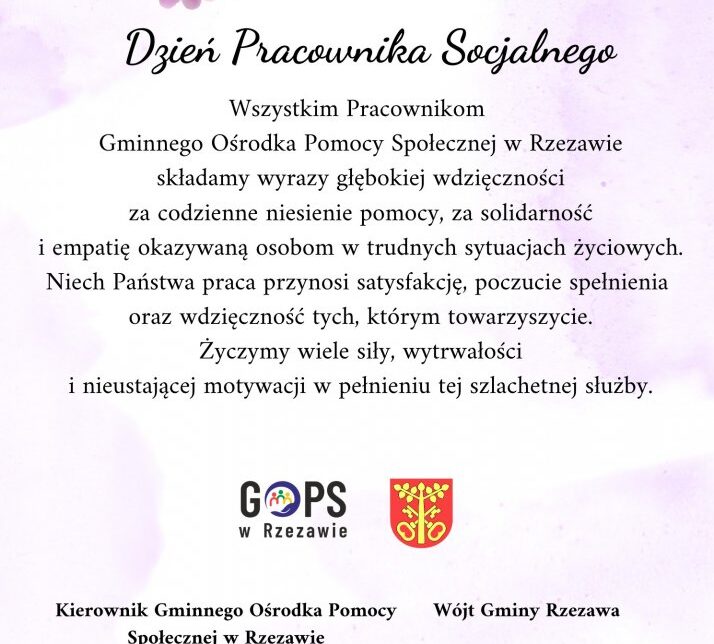 Dzień Pracownika Socjalnego. Gmina Rzezawa
