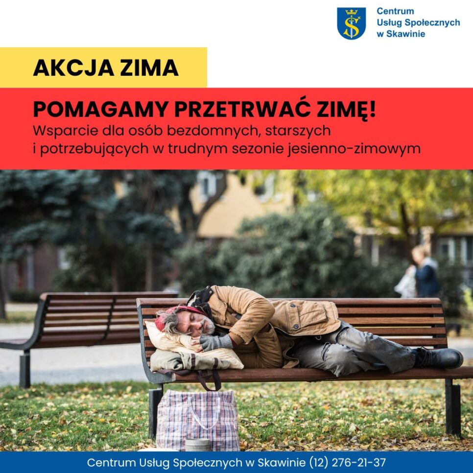 Akcja zima Centrum Usług Społecznych w Skawinie. Gmina Skawina