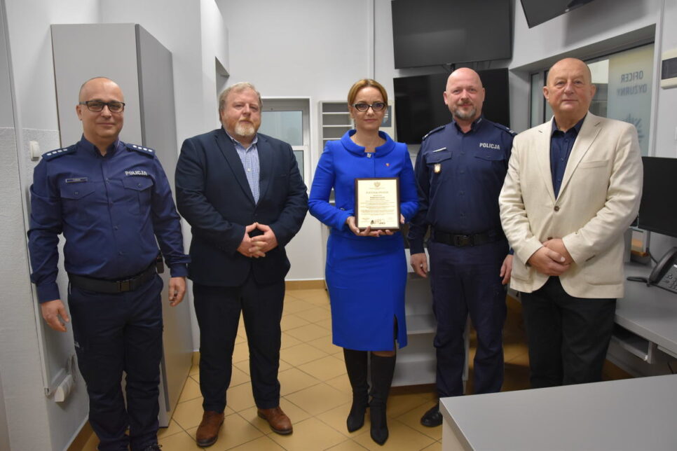 Uroczysty odbiór wyremontowanego pomieszczenia stanowiska kierowania. Bochnia