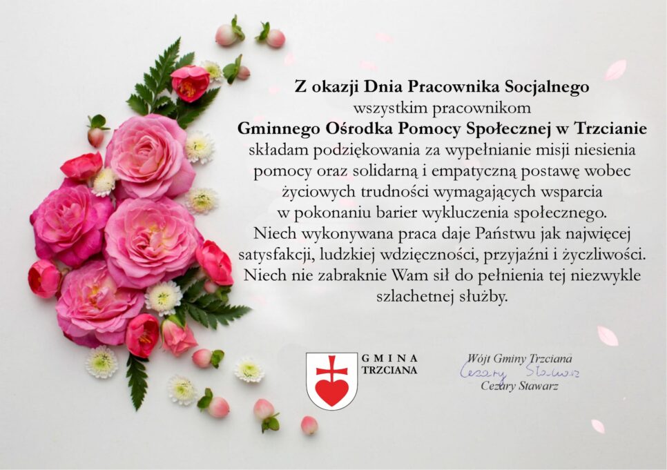 Dzień Pracownika Socjalnego 2025. Gmina Trzciana