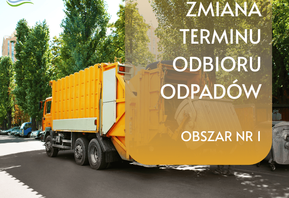 Zmiana terminu odbioru odpadów – obszar nr 1. Gmina Pcim