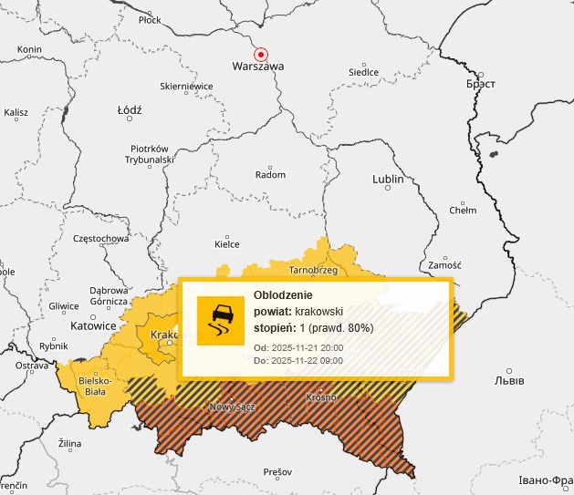 Sytuacja pogodowa w Małopolsce. Małopolska