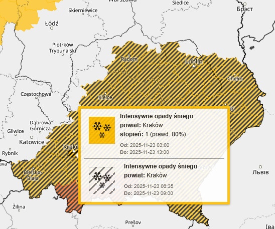 Sytuacja pogodowa w Małopolsce. Małopolska