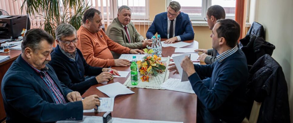 Odbiór I etapu prac przy budynku gospodarczym Centrum Kształcenia Zawodowego w Gorlicach.. Gorlice