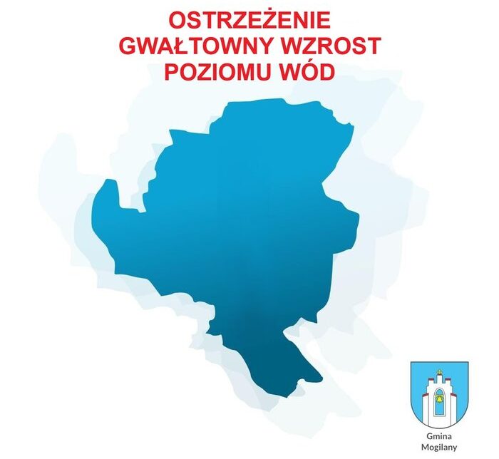 OSTRZEŻENIE HYDROLOGICZNE – GWAŁTOWNY WZROST POZIOMU WÓD. Gmina Mogilany