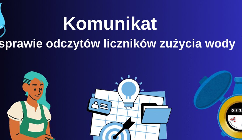 Komunikat dla mieszkańców w sprawie odczytów liczników zużycia wody. Gmina Tymbark