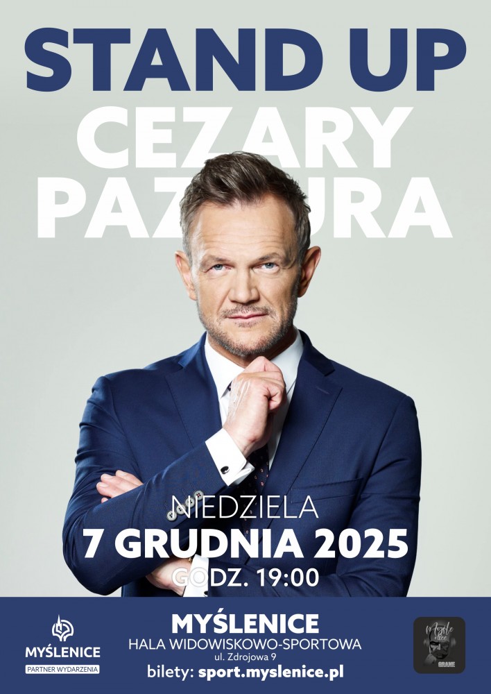 Cezary Pazura w Myślenicach! Stand-up już 7 grudnia. Gmina Myślenice