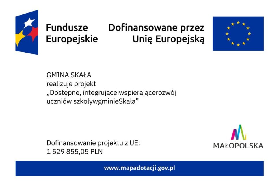 Gmina Skała z dofinansowaniem z Funduszy Europejskich! 🇪🇺. Gmina Skała