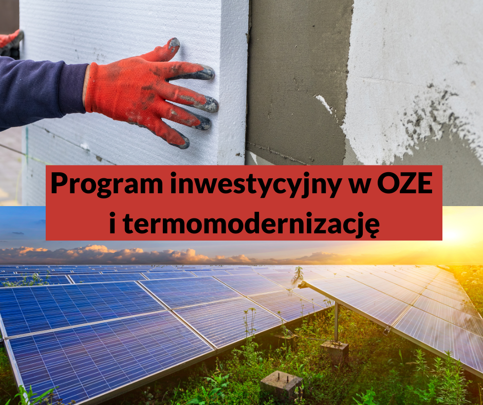 Program inwestycyjny w OZE i termomodernizację. Gmina Mogilany