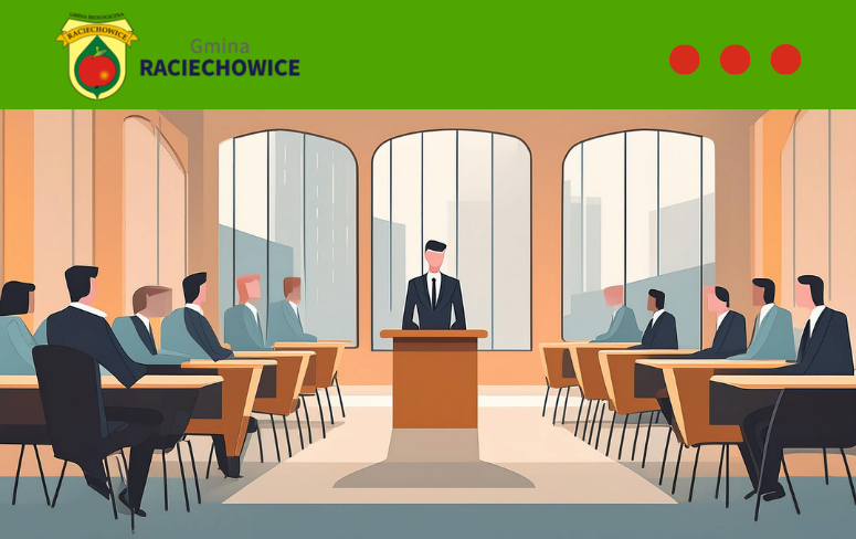Zawiadomienie o XVIII Sesji Rady Gminy Raciechowice. Gmina Raciechowice