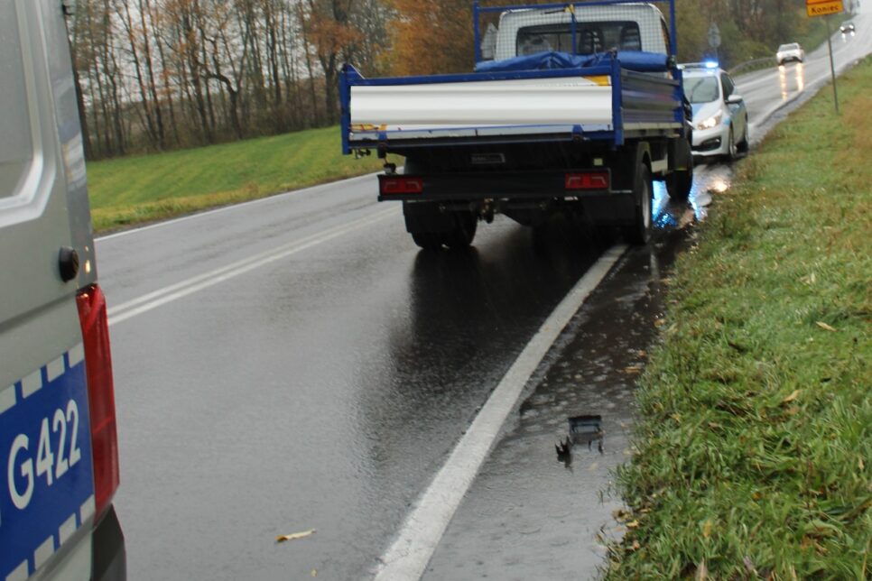 Gmina Zator. Wypadek drogowy. Potrącenie pieszego przez samochód dostawczy.. Oświęcim