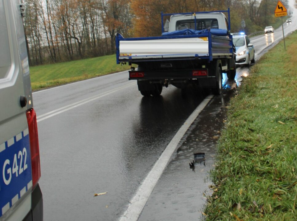 Gmina Zator. Wypadek drogowy. Potrącenie pieszego przez samochód dostawczy.. Oświęcim
