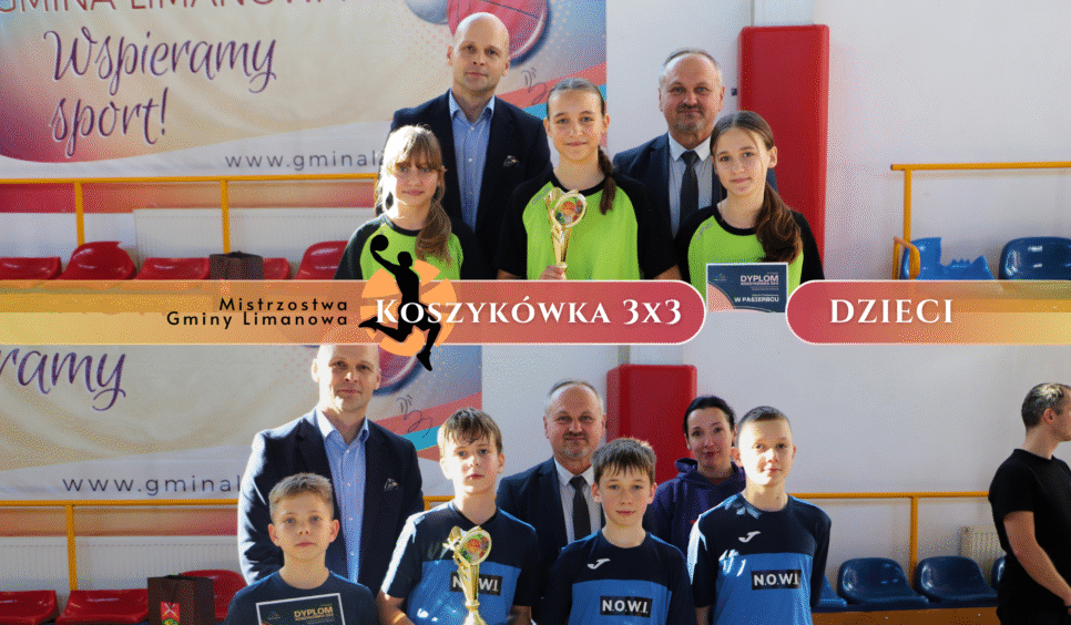 Rozstrzygnięcie mistrzostw Gminy Limanowa w Koszykówce 3×3 Dzieci. Gmina Limanowa