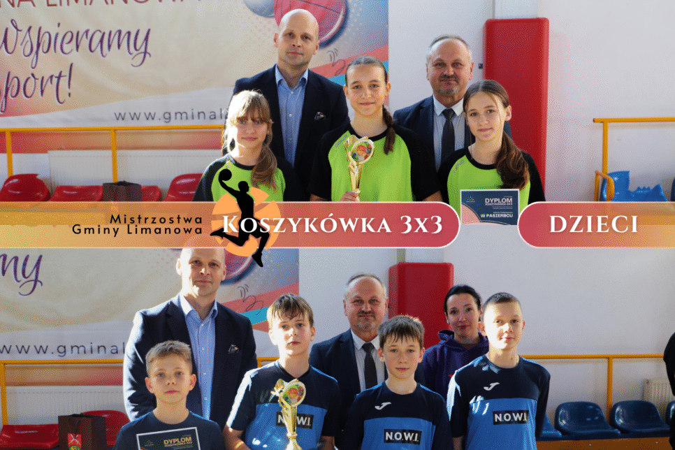 Rozstrzygnięcie mistrzostw Gminy Limanowa w Koszykówce 3×3 Dzieci. Gmina Limanowa