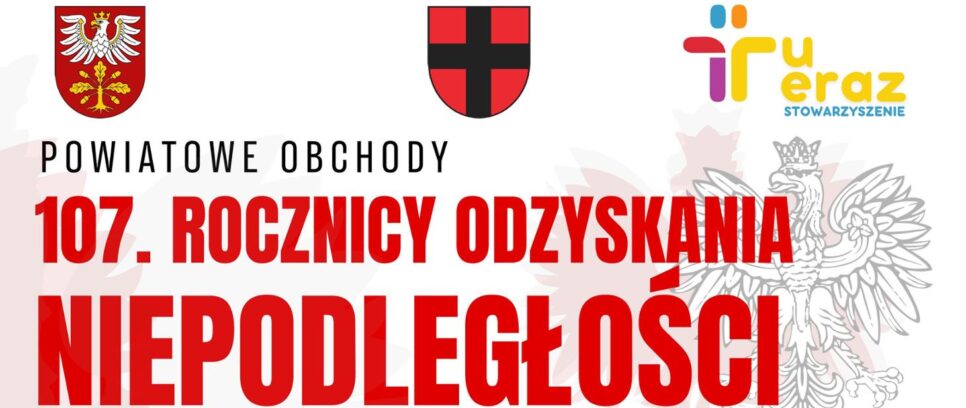 Zaproszenie na Powiatowe Obchody 107. rocznicy Odzyskania Niepodległości. Gmina Dąbrowa Tarnowska