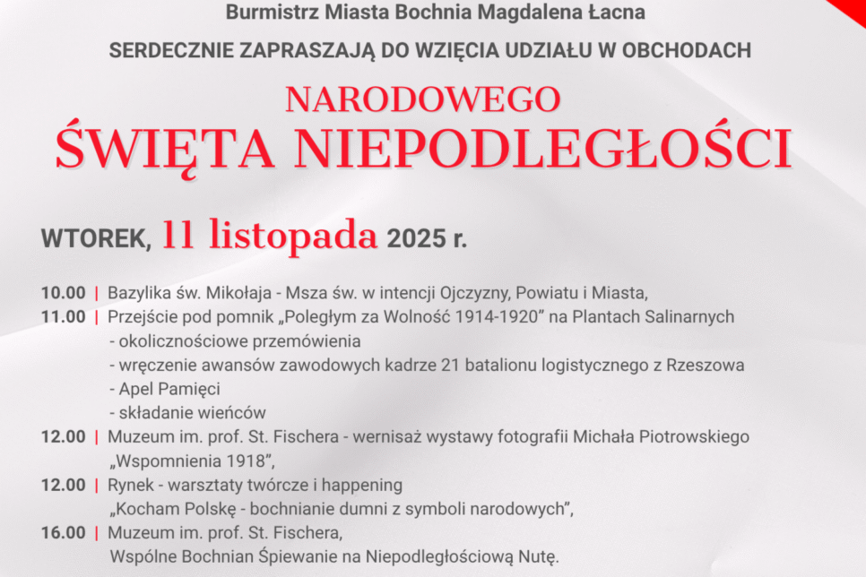 Obchody 107. rocznicy odzyskania przez Polskę niepodległości. Bochnia