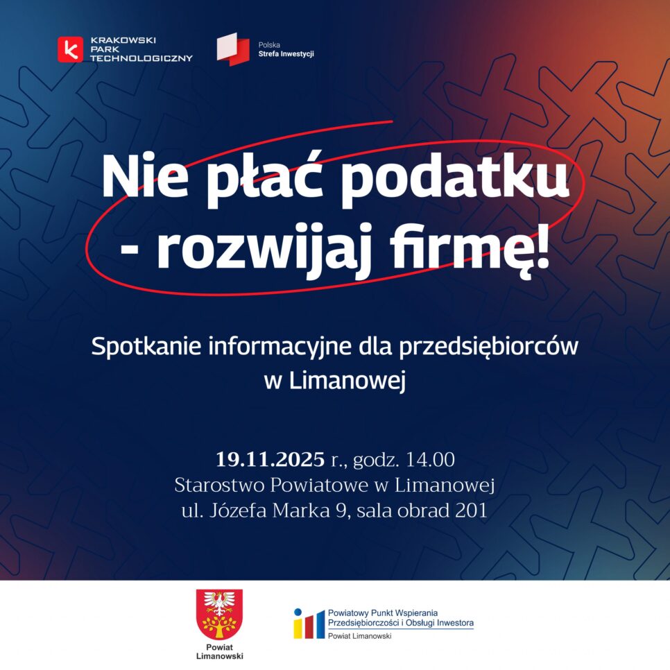 Zapraszamy przedsiębiorców do udziału w spotkaniu informacyjnym w Starostwie Powiatowym. Powiat limanowski