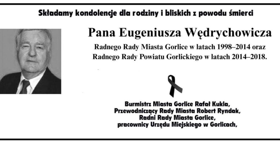Zmarł Eugeniusz Wędrychowicz. Gorlice