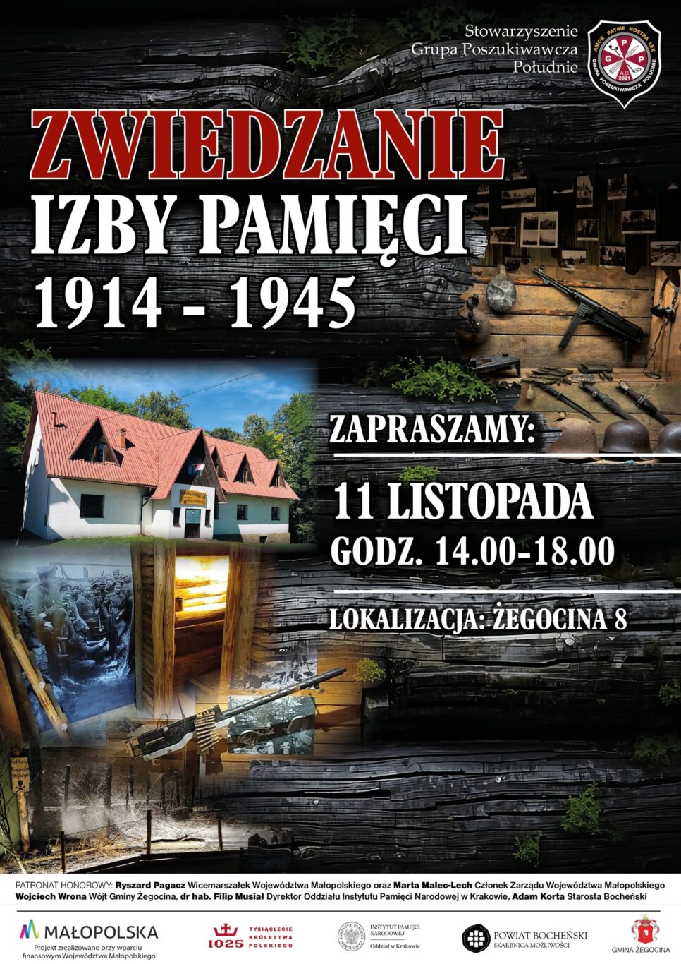 Zwiedzanie Izby Pamięci w Żegocinie -11.11.2025. Gmina Żegocina