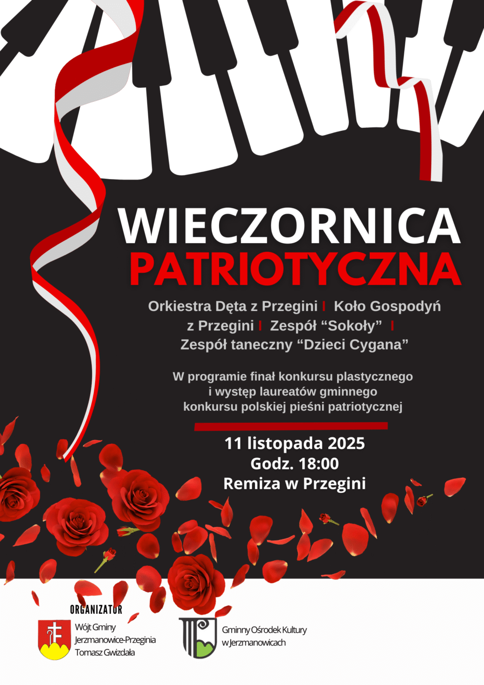 Wieczornica Patriotyczna w Przegini. Gmina Jerzmanowice-Przeginia