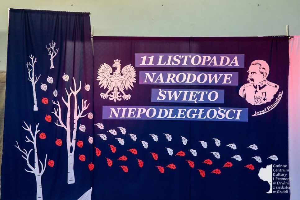 Uroczyste obchody Święta Niepodległości. Gmina Drwina