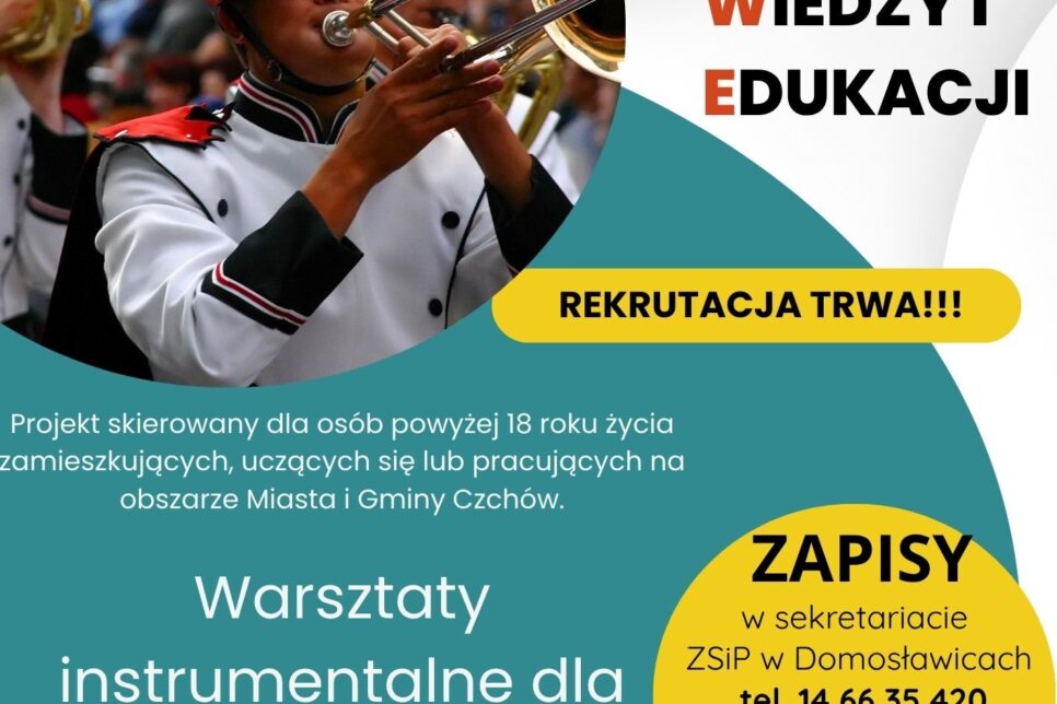 Zapraszamy na kursy i szkolenia z projektu „LOWE – nowe umiejętności, nowe możliwości”. Gmina Czchów