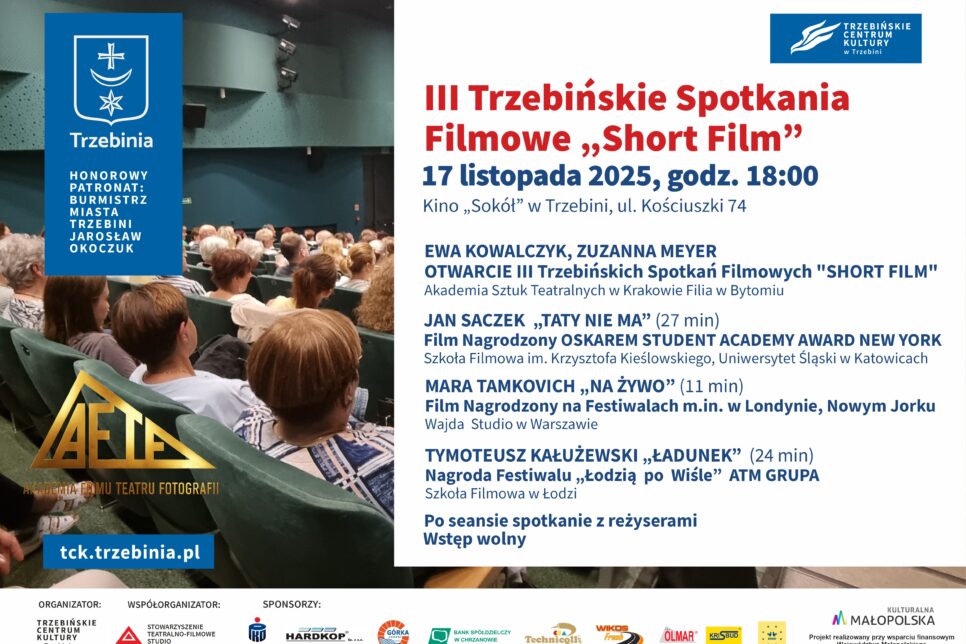 Film nagrodzony Oskarem w trzebińskim kinie. Gmina Trzebinia