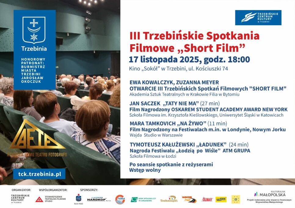 Film nagrodzony Oskarem w trzebińskim kinie. Gmina Trzebinia