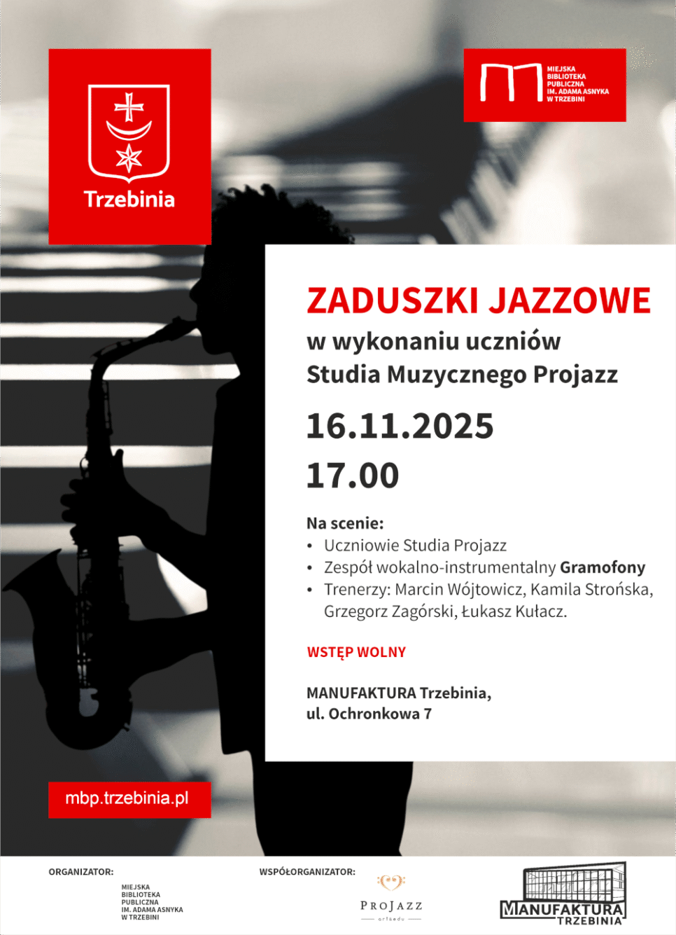 Jazzowe Zaduszki w bibliotece. Gmina Trzebinia