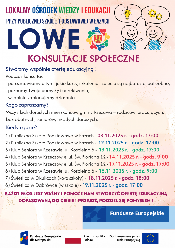 Trwają konsultacje społeczne LOWE. Gmina Rzezawa