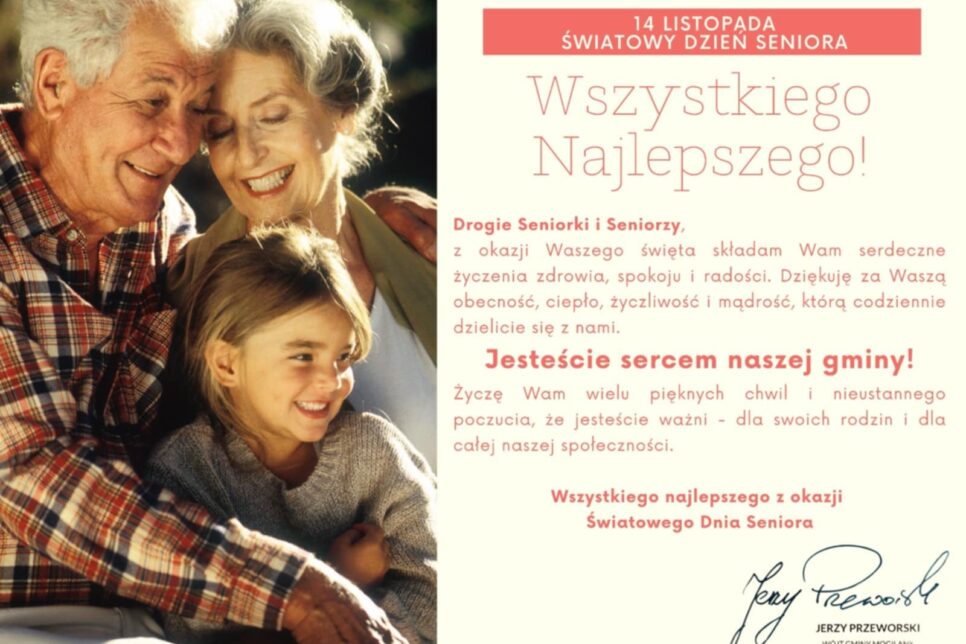 14 listopada – Światowy Dzień Seniora. Gmina Mogilany