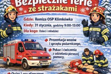 Bezpieczne Ferie ze Strażakami OSP Klimkówka. Gmina Ropa