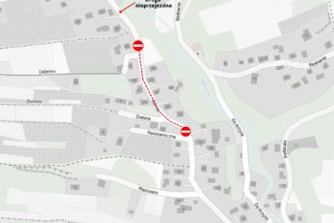 Czasowe zamknięcie ul. Górnej w Rybnej – Etap 4 Tymczasowej Organizacji Ruchu. Gmina Czernichów