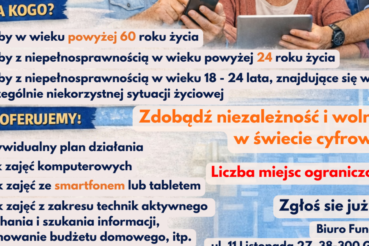 Rekrutacja do projektu ,,Rozwój umiejętności kluczowych osób dorosłych z terenu powiatu gorlickiego. Gorlice