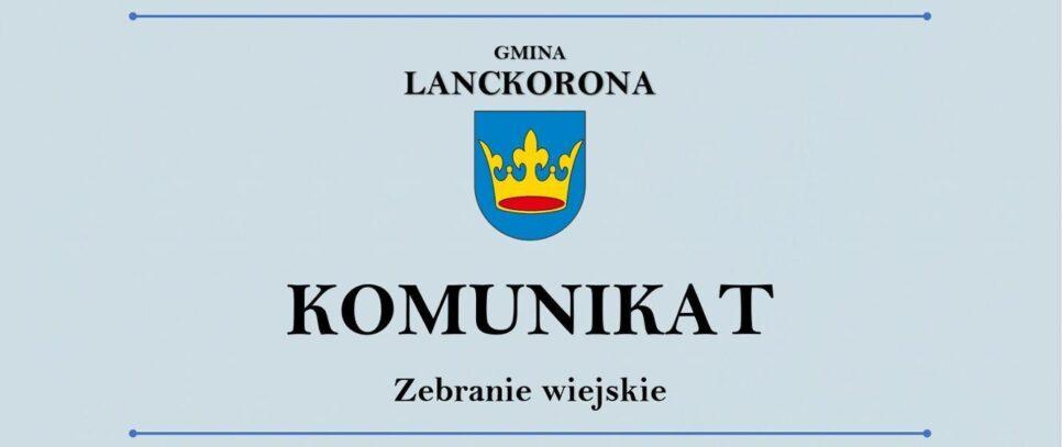 Zebranie Wiejskie w Sołectwie Jastrzębia. Lanckorona