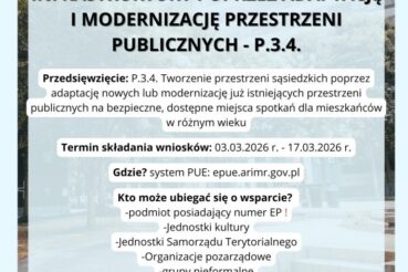 Stowarzyszenie Nadwiślańska Grupa Działania „E.O.CENOMA” ogłasza nabór wniosków. Gmina Rzezawa