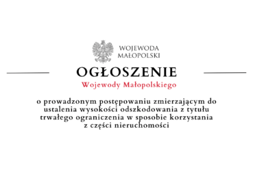 Ogłoszenie Wojewody Małopolskiego o prowadzonym postępowaniu – 23.02. Gmina Limanowa