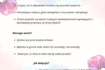 Nabór do Grupy wsparcia dla kobiet „(Po)ważne rozmowy”. Wadowice